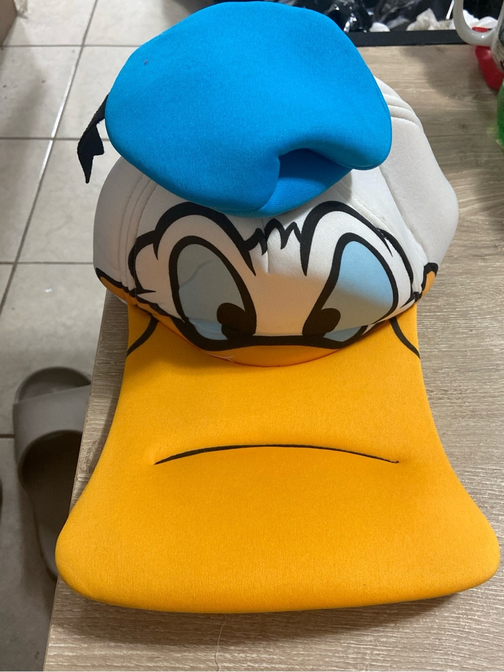 Disney Parks Donald Duck Face Baseball Hat Cap Long Bill Adult One Size Fits All